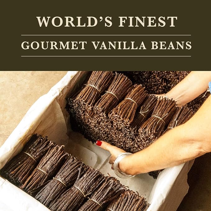 8 oz (1/2 lb) Organic Madagascar Whole Vanilla Beans, Grade A Vanilla Pods, Premium Vanilla Beans