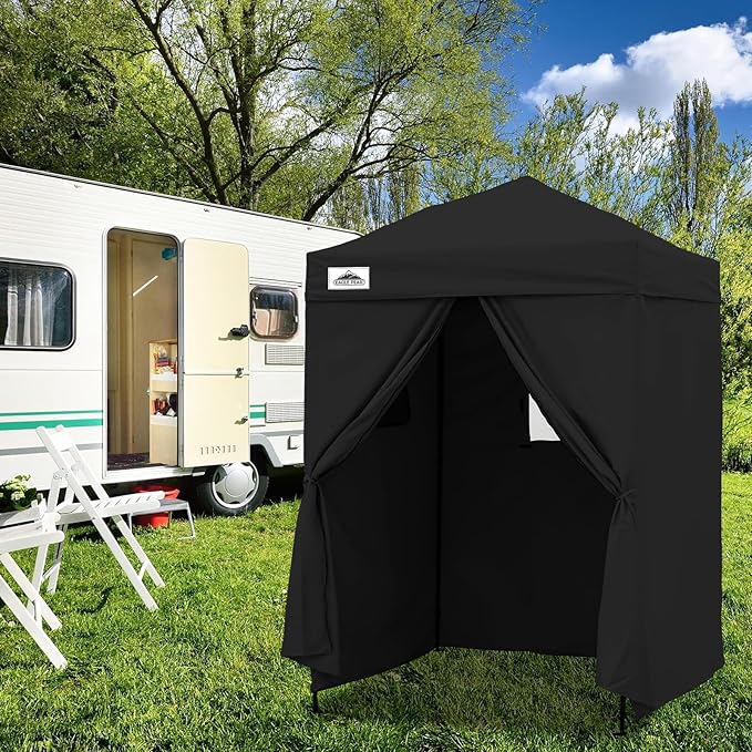 EAGLE PEAK Flex Ultra Compact 5x5 Pop-up Canopy, Sun Shelter, Changing Room, Portable Privacy