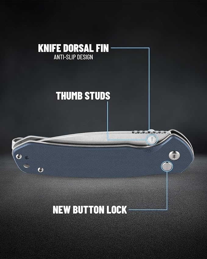 CJRB Folding Knife Pyrite (J1925) AR-RPM9 Blade and Stainless Steel Handle EDC Pocket Knife with