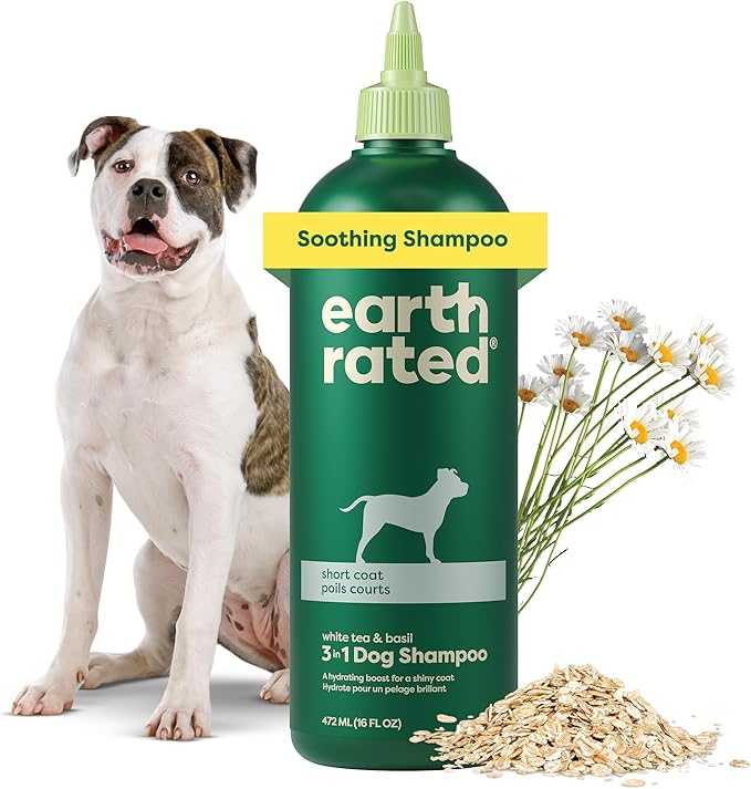 Earth Rated 3-in-1 Soothing Dog Shampoo and Conditioner, Deodorizing Oatmeal Shampoos for Dogs and