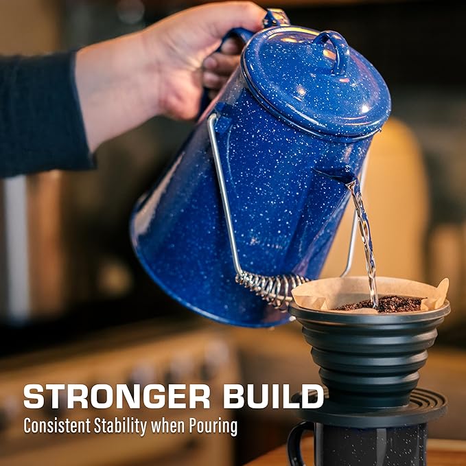 COLETTI Classic Camping Kettle - Tea and Camp Kettle, NO Aluminum or Plastic, Ideal for Boiling