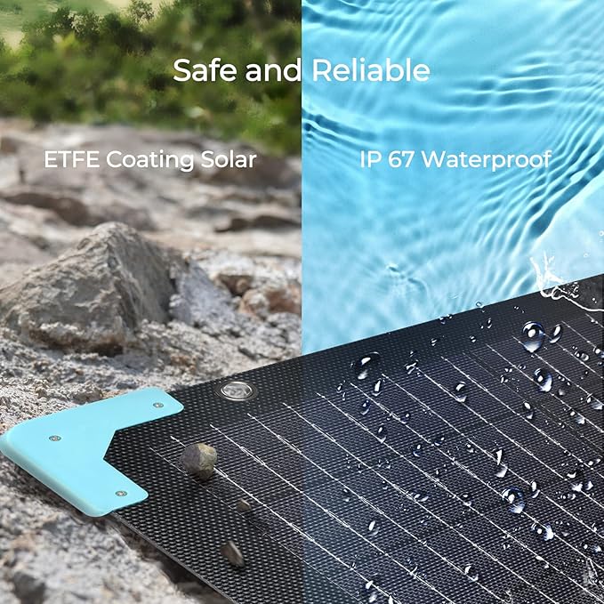 Renogy 120 watt Portable Solar Panel for Power Station, 12v Foldable Solar Panel for Camping RV of