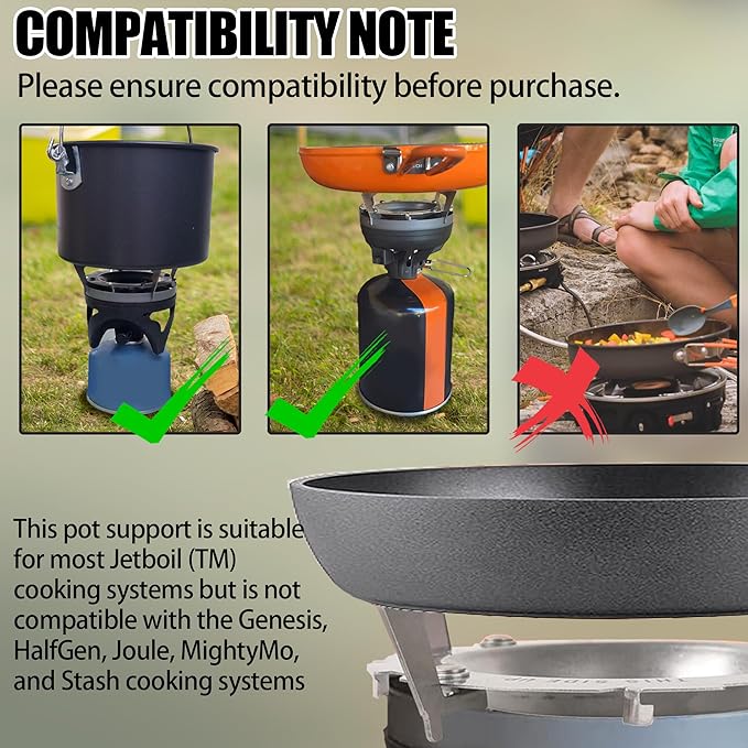 TonGass Camping Stoves Pot Support Compatible with Jetboil Stove Pots Support Stainless Steel