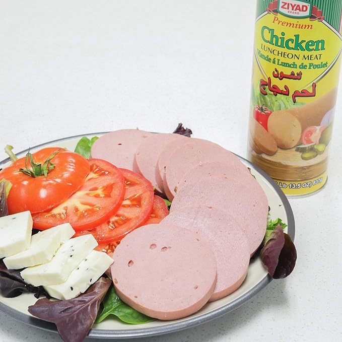 Ziyad Chicken Luncheon Meat, Halal, Ready To Eat Meals, Delicious When Fried! 29.5oz