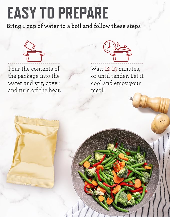 ReadyWise Emergency Food Supply - 120 Servings Freeze Dried Vegetables Bucket, Dehydrated Meals