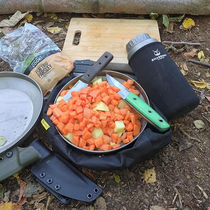 SILVERANT Titanium Trek Plate - Ultralight, Durable Camping Dish Pan Plate - Outdoor Kitchen