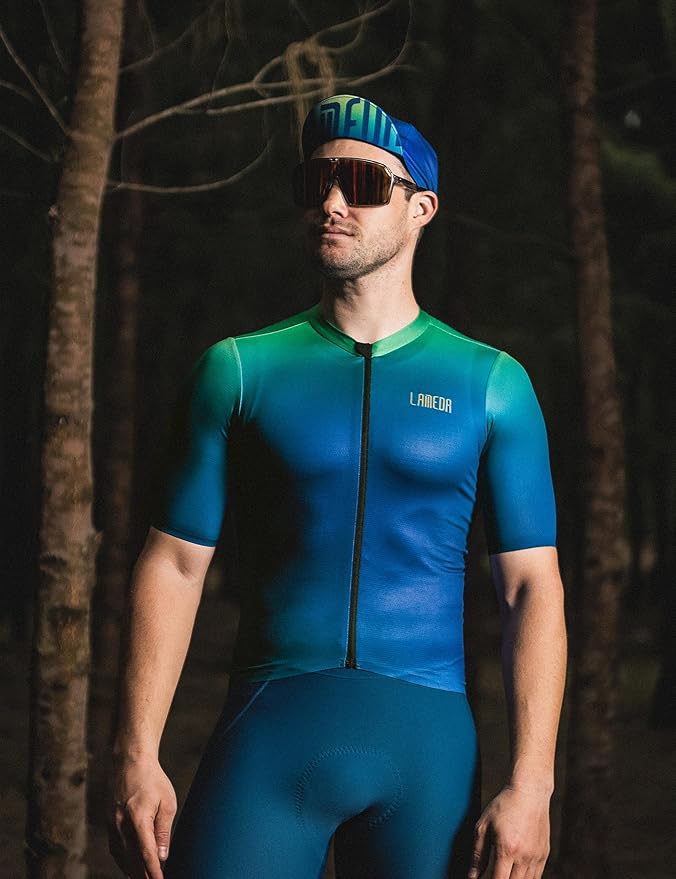 LAMEDA Men's Cycling Jersey Breathable Lightweight Bike Jersey Short Sleeve Quick Dry Moisture