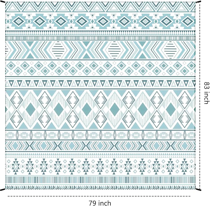 Beach Blanket Waterproof Sandproof Beach Mat 79" X 83"/10'x9'for 2-8 Adults Quick Drying Outdoor