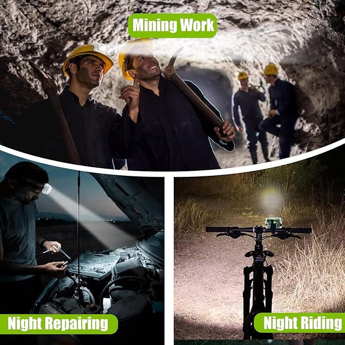 Mode: Lamp-40A Rechargeable Hard Hat Miner Light Multipurpose Headlight IP68 Waterproof Mining