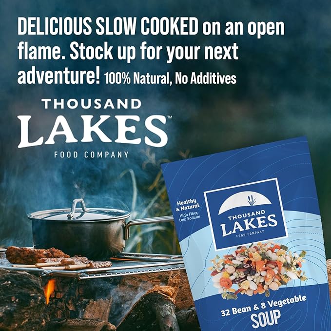 Thousand Lakes 32 Bean and 8 Vegetable Dry Soup Mix - Bulk - 5 pounds | Low Sodium | No Fat | High