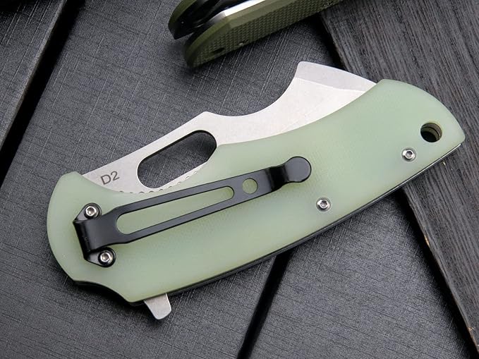 Eafengrow Pocket Knives D2 Blade and G10 Handle Folding Camping Knife Mini Outdoor Pocket Knife