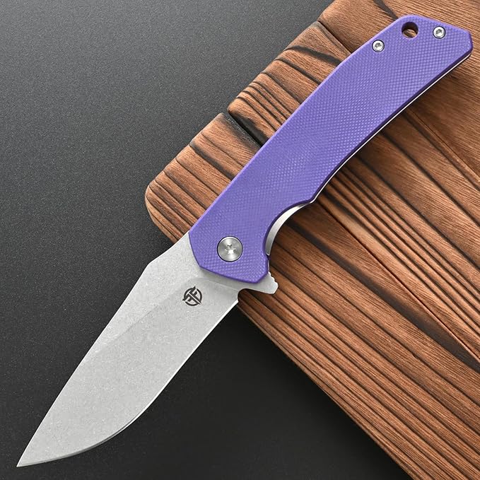 FF17 Folding Pocket Knife,D2 Steel Blade G10 Handle EDC Tool Knife for Outdoor