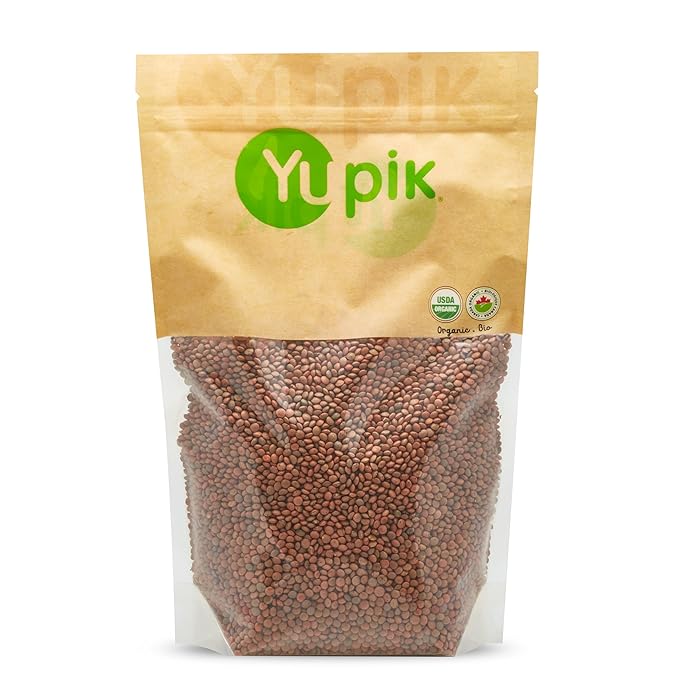 Yupik Organic Brown Lentils, 2.2 lb (35.2 oz), Non-GMO, Vegan, Gluten-Free, Kosher, Raw, Salt-Free
