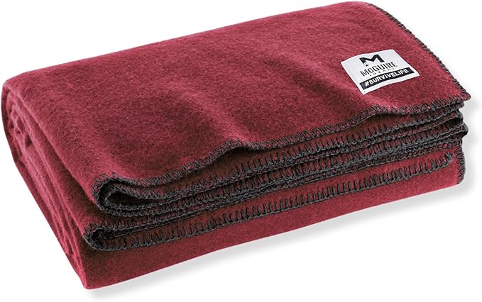 M MCGUIRE GEAR Heavy Duty Wool Blanket, Survival, Emergency, and First Aid Use – Mil-Spec, Fire
