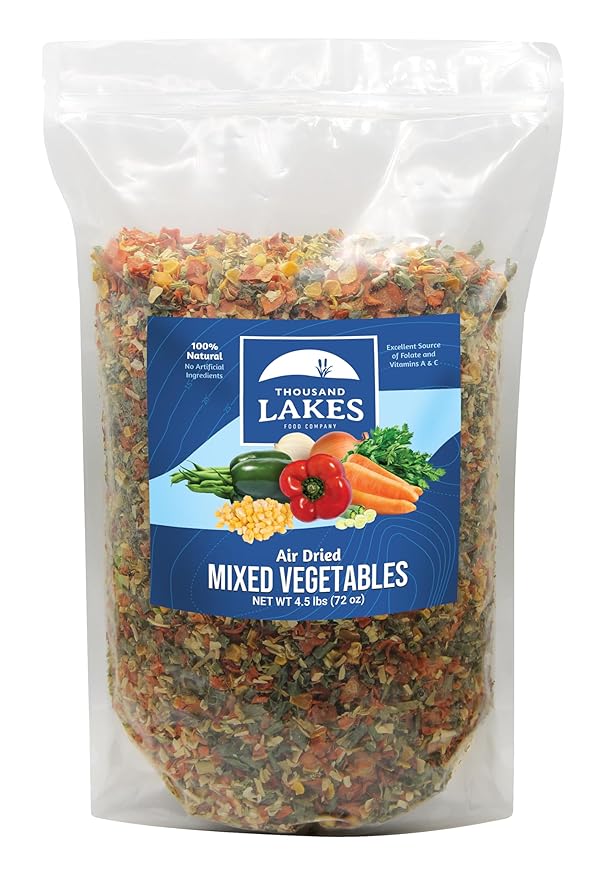 Thousand Lakes Dried Mixed Vegetables Select Soup Blend - Bulk - 4.5 pounds | 100% Veggies | No