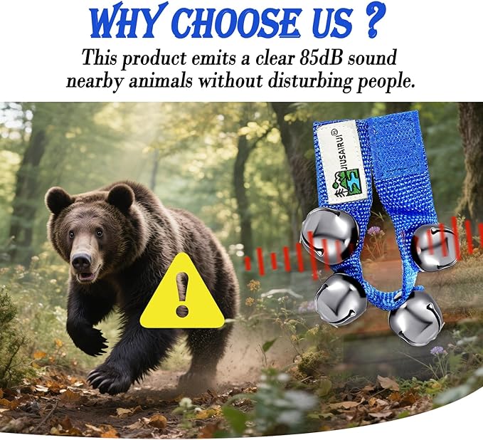 Outdoor Bear Bells for Hiking Safety: Bear Horn to Scare Bears Deterrent Devices for Dogs Biking