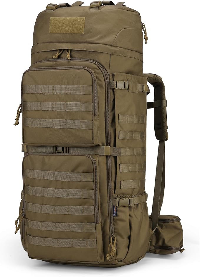 Mardingtop 75L Molle Hiking Internal Frame Backpacks with Rain Cover for