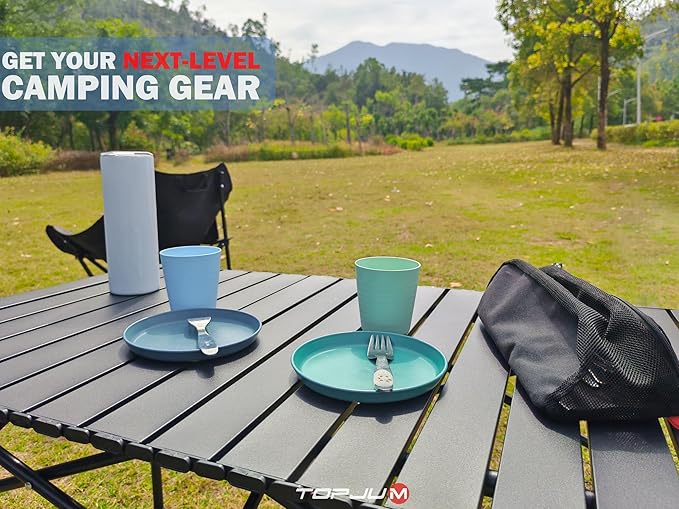 Camp Kitchen Organizer, Cooking Tools Storage Caddy Bag, Multi-Pockets, Paper Towel Holder