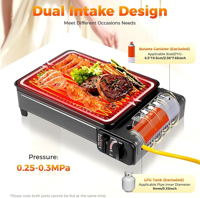 Portable Gas Grill Butane Stove,Portable Camping Grill Gas Stove,Butane Gas Stove,Free Standing BBQ
