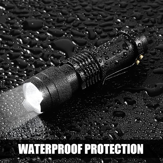 Fumete 20 Pieces LED Flashlight Mini 3 Mode Tactical Torch Small Water Resistant Pocket Flash Light