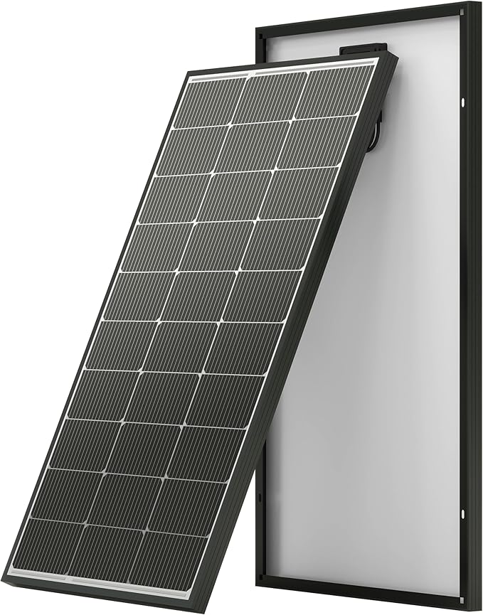 JJN 100 Watt Solar Panel, N-Type 16BB High Efficiency 12 Volt Solar Panels, 25% High Coversion Rate