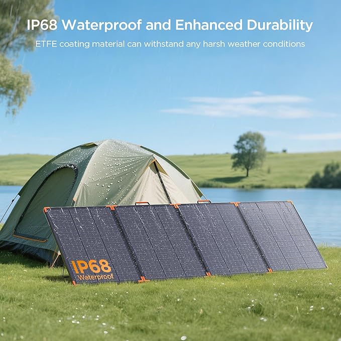 N-Type 16BB 350W Portable Solar Panel for Power Station,Hurricane Preparedness Items,43V Foldable