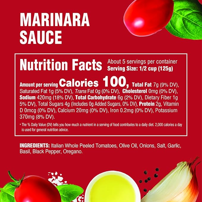 Rao's Homemade Marinara, 32 oz, Tomato Sauce, All Purpose, Keto Friendly Pasta Sauce, Premium