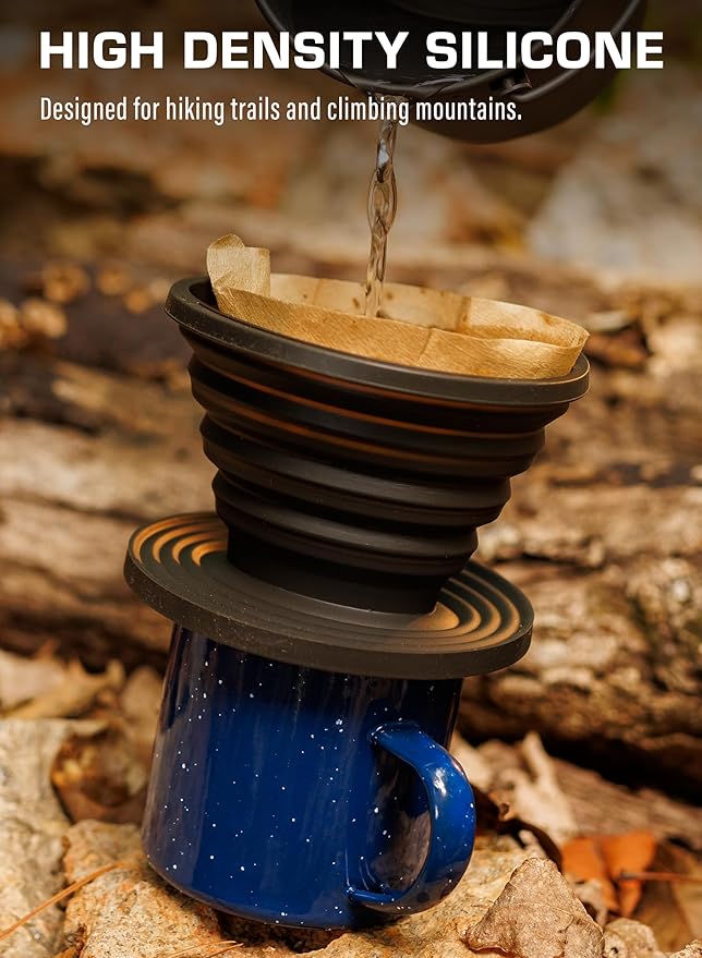 COLETTI Sierra Camping Pour Over Coffee Dripper — Collapsible Pour Over Coffee Dripper — Includes