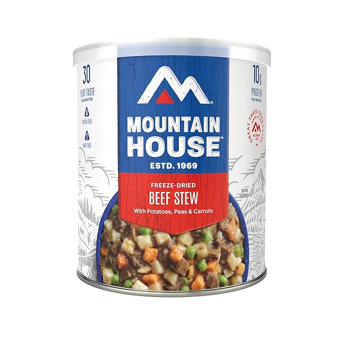Mountain House Beef Stew #10 Can | Freeze Dried Survival & Emergency Food | Gluten-Free | 10