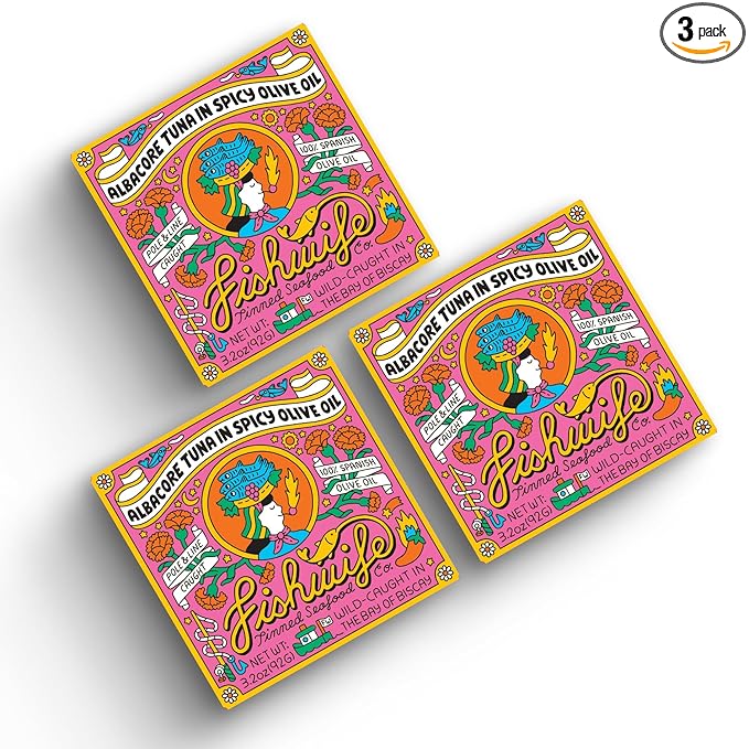Fishwife Albacore Tuna in Spicy Olive Oil 3-Pack (3.2 Ounce) | MSC-Certified Sustainable Seafood