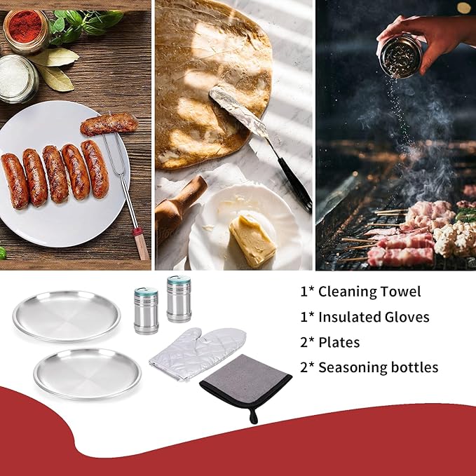 Portable Camping Kitchen Utensil Set-27 Piece Cookware Kit, Stainless Steel Outdoor Cooking and