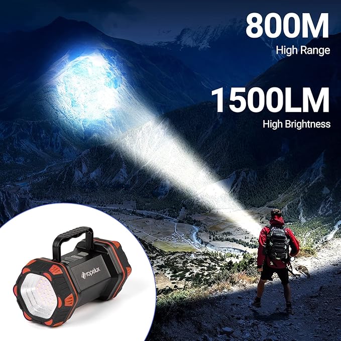 Led Camping Lantern Rechargeable, Camping Lights 1500lm, 8 Light Modes, Emergency Flashlights For