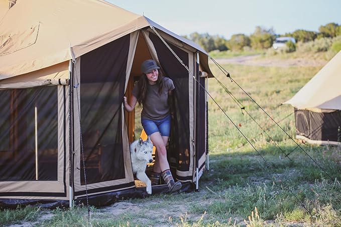 WHITEDUCK Altimus Canvas Tent with Stove Jack, Waterproof, 4 Season Luxury Camping and Glamping