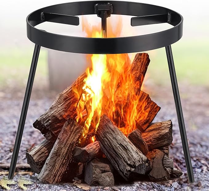 Campfire Tripod for Cooking - Campfire Cooking Equipment, Outdoor Fire Pit Stand, High Temperature