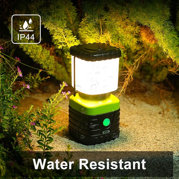 3PCS 3200K Warm Light LED Camping Lantern Rechargeable 1000LM, 4500mAh Power Bank, Flashlight for