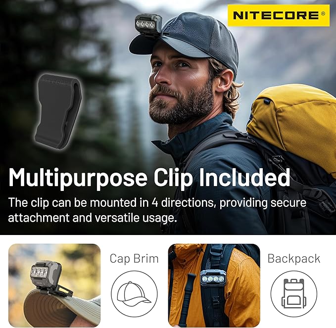 Nitecore HA23 UHE 600 Lumen MCT Outdoor Headlamp Multiple Color Temperatures Lightweight AAA