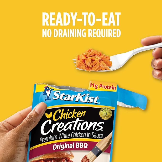 StarKist Chicken Creations Original BBQ, Single Serve Pouch, 2.6 oz
