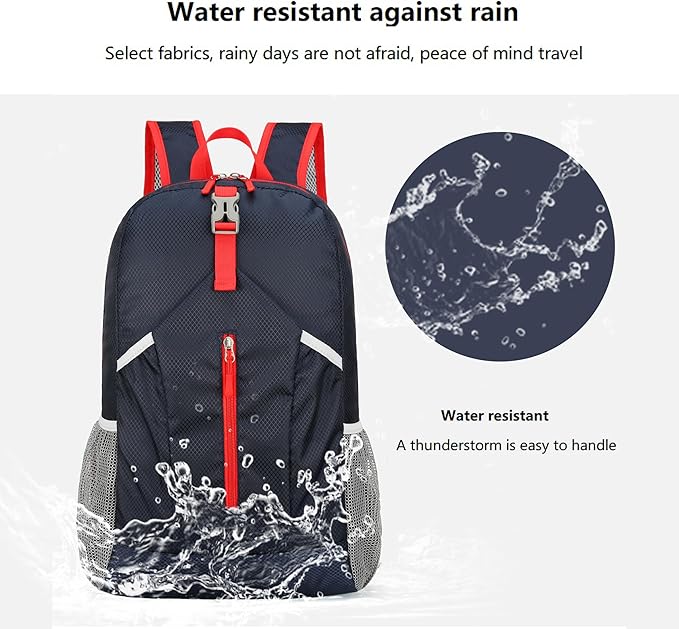 25L Foldable Hiking Backpack Lightweight Packable Basic-Daypack Collapsible Bag Water-Resistant
