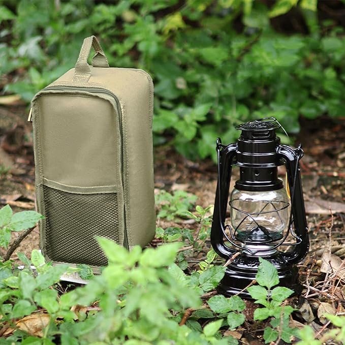 Storage Kerosene Lamps Bag Camping Lantern Storage Bag Vintage Oil Lamps Case for Outdoor Camping