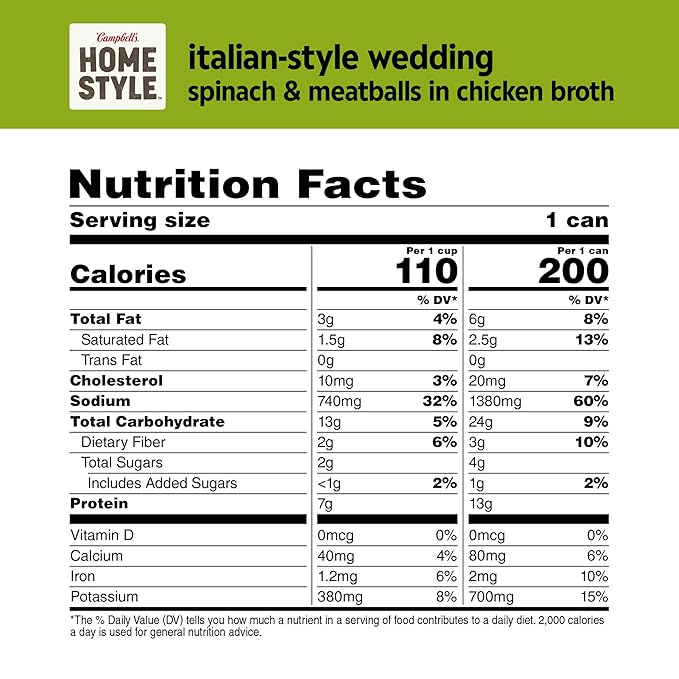 Campbell's Homestyle Italian Wedding Soup, 16.1 oz Can