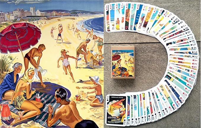 ON The Beach Travel Posters Playing Cards (Poker Deck 54 Cards All Different) Vintage Retro Classic