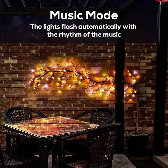 Enchanted Willow Vine Lights for Home Decor with 160LEDs, 8.2FT Voice-Activated Wall Decoration