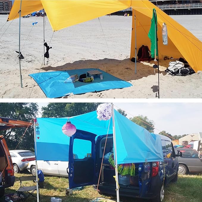 Azarxis Waterproof Camping Tent Tarp Hammock Rain Fly Footprint Ground Cloth Shelter Sunshade Beach