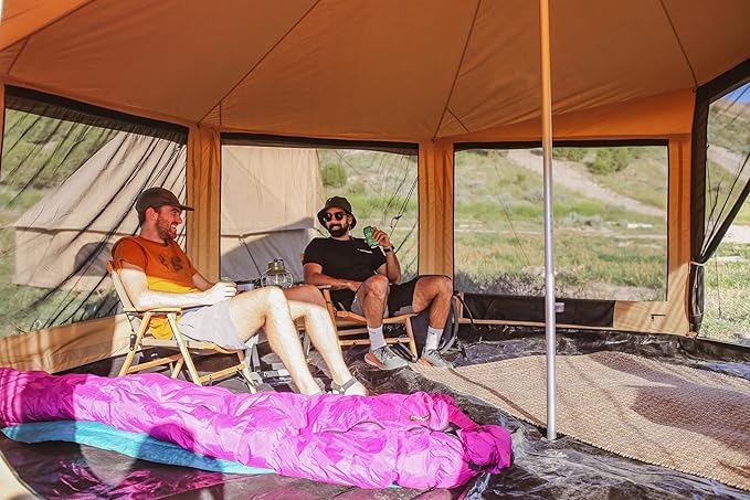 WHITEDUCK Altimus Canvas Tent with Stove Jack, Waterproof, 4 Season Luxury Camping and Glamping