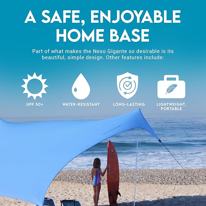 Neso Gigante - Portable Beach Tent - Ideal to Enjoy with Family and Friends - UPF 50+