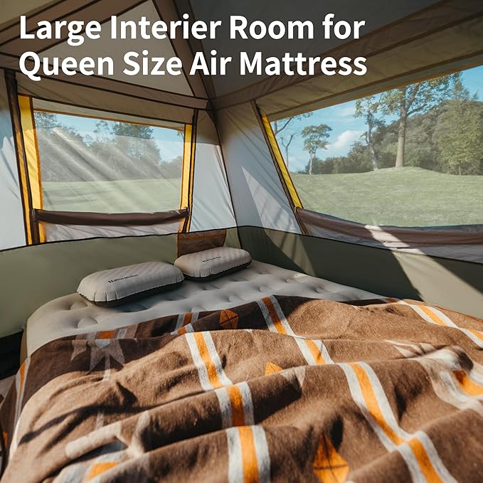Naturehike Cape 4/6/8 Person Camping Tent, 60S Easy Setup Instant Tent Pop up Tent, Waterproof