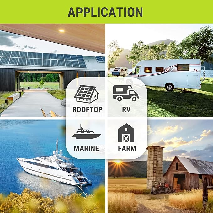 Newpowa 10BB Cell 200W Monocrystalline 200 Watt 12V Solar Panel High Efficiency Mono Module RV