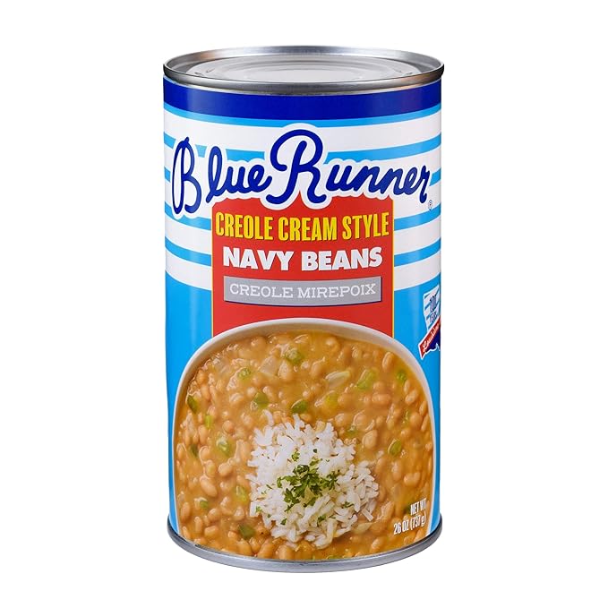 Blue Runner Creole Cream Style Navy Beans with Creole Mirepoix, 15 Ounce (Pack of 12)