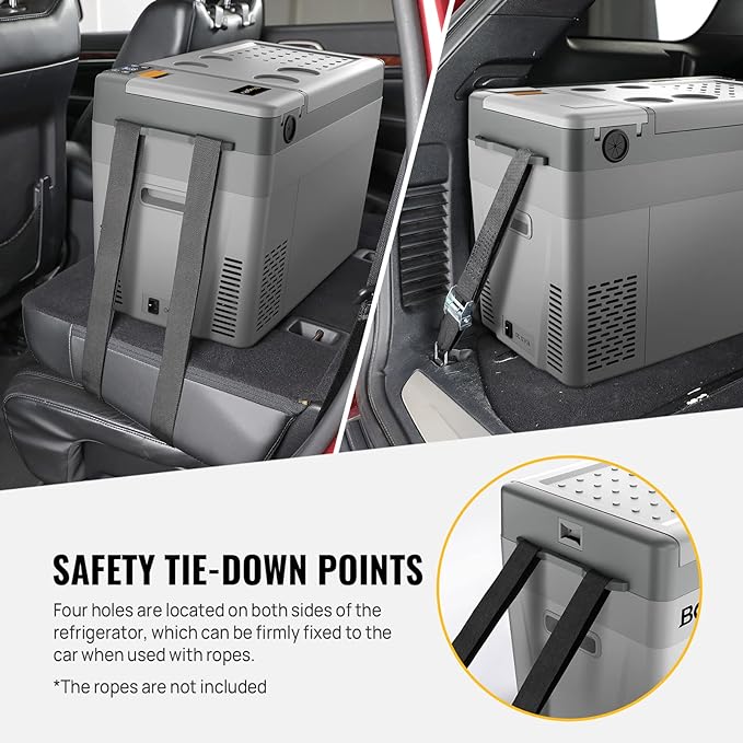 BougeRV 12 Volt Refrigerator, CRPRO 30 Quart 12V Car Fridge, Portable Freezer (-8℉~50℉), Compressor