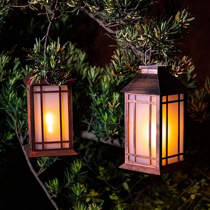 Afirst Solar Lantern Outdoor, Hanging Lights Decorative Outdoor Lighting Waterproof Umbrella Lights
